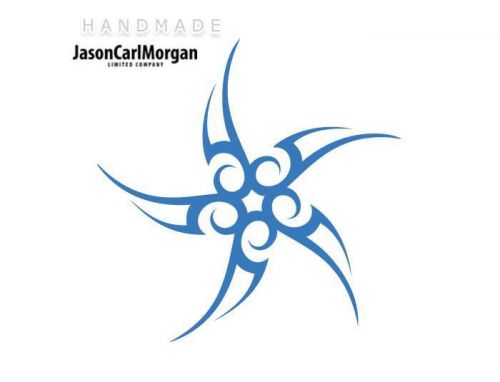 JCM® Iron On Applique Decal, Tribal Star Sky Blue