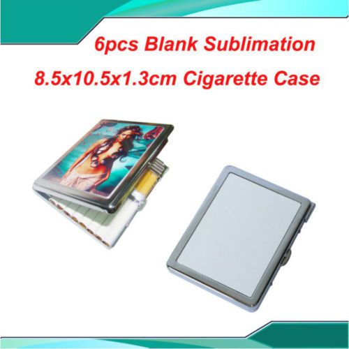 6pcs blank sublimation cigarette case with lighter heat press personal gifts for sale
