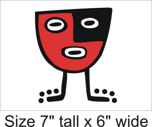 2X Red and Black Mask Funny Car Vinyl Sticker Decal Truck Bumper FAC - 1183