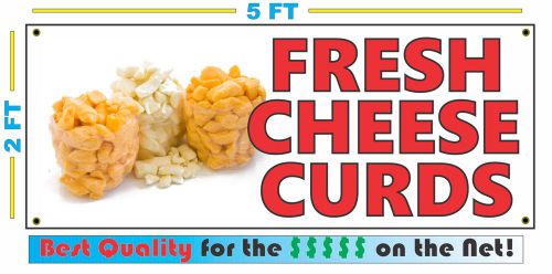 FRESH CHEESE CURDS Full Color Banner Sign NEW Larger Size Best Price on the Net!