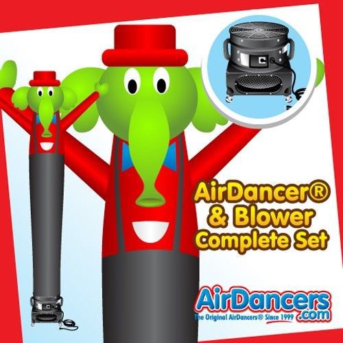 Elephant airdancer® &amp; blower complete air dancer inflatable tube man package set for sale