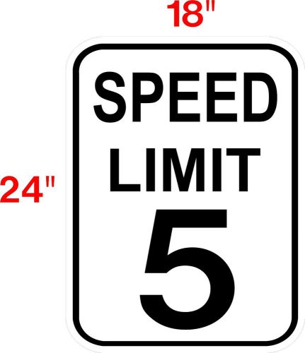 SPEEDY LIMIT 5 MPH   SIGN 12x18 ALUMINUM SIGN - FREE SHIPPING