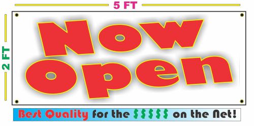 Full Color NOW OPEN Banner Sign NEW Larger Size for Convenience Store Market