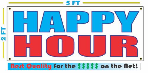 HAPPY HOUR Banner Sign NEW Larger Size Best Quality for The $$$ 4 Bar Restaurant