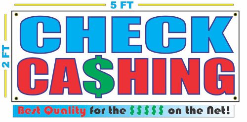 CHECK CASHING Full Color Banner Sign NEW XXL Size Best Quality for the $$$