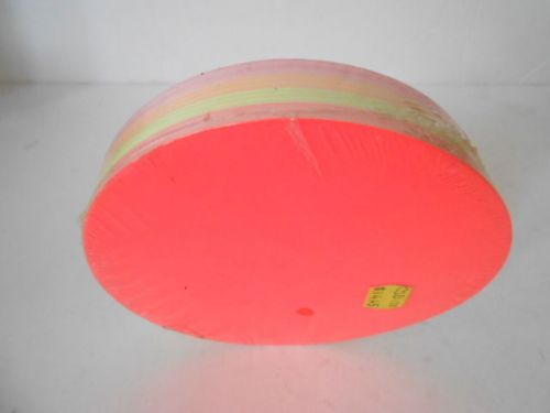 100 sale signs fluerescent orange yellow pink red 5-1/2&#034; circle blanks for sale
