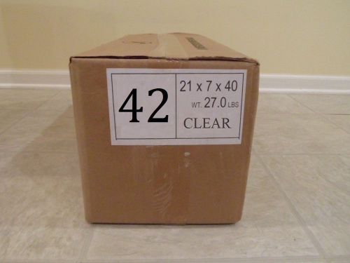 42&#034; clear plastic dry cleaning poly bag garment bags 550 bags - made in usa for sale