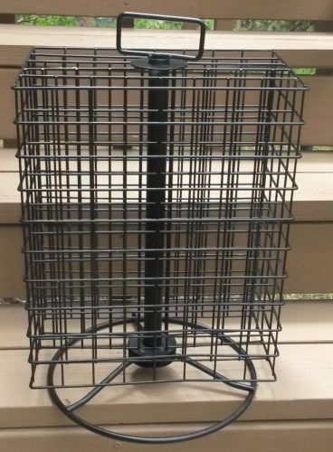 IRON JEWELRY DISPLAY RACK, WILL SPIN, 13 BY 8 1/2 BY 20 INCHES