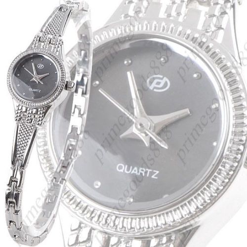 Stainless Steel Round Case Quartz Wrist Lady Ladies Wristwatch Women&#039;s Silver