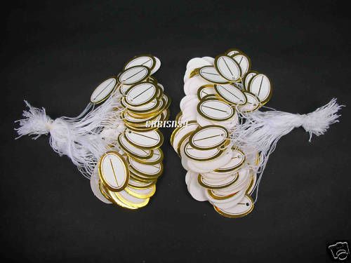 5000pcs Label Jewelry Price Pricing Tag Gold 18x24mm
