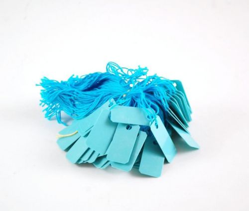 100~PLASTIC STRING TAGS~LT BLUE COLOR by ARCH CROWN