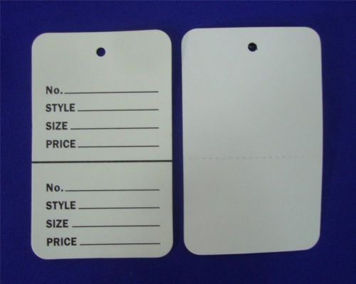 500 White Unstrung Coupon Garment Merchandise Price Tags Small