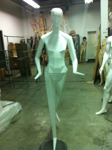 Female Glossy White Mannequin - Showroom Model - TERMINATOR w/ Metal Stand