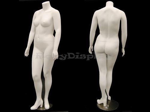 Fiberglass Female Plus Size Mannequin Manikin Dress Form Display #PLUSBW2