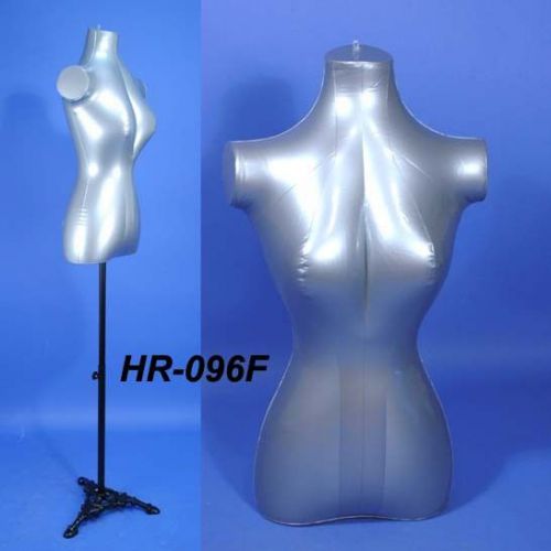 Brand new silver female inflatable torso form mannequin hr-096f for sale