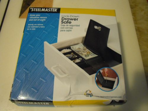 MMF SteelMaster 227107004 Heavy-Duty Steel Drawer Safe KeyLock Black 7 x 6 7/8&#034;