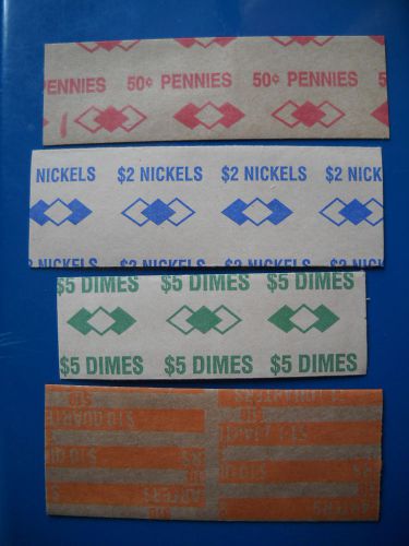 50 new paper coin wrappers your choice pennies nickels dimes quarters