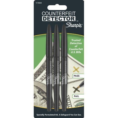 Sharpie counterfeit detector marker - magnetic ink - black (san1778830) for sale