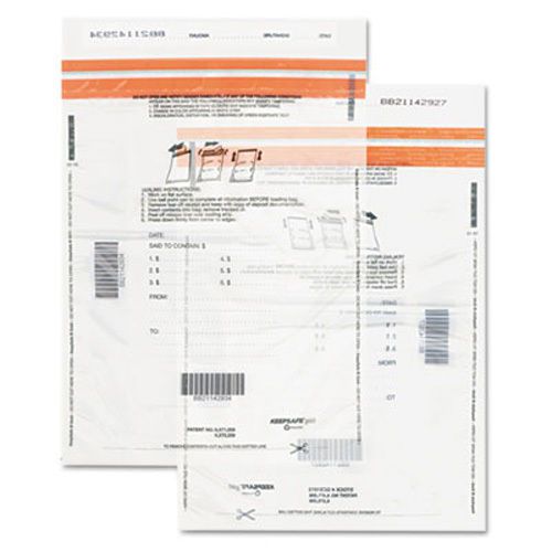 Quality Park Tamper-Evident Deposit Bags, 12 x 16, Clear, 100 per Pack