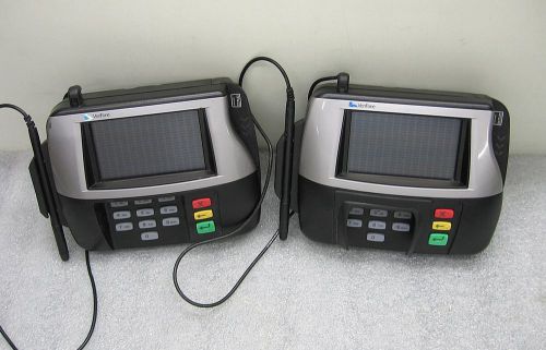 Lot of (2) verifone mx860 pos credit card payment terminals - untested - as is for sale