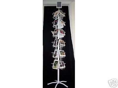 Greeting card display 24 pkt rack v 5x7 white 5 3/8 made in usa for sale
