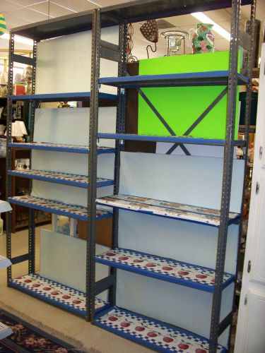 All steel heavy duty 7 ft. tall adjustable shelf racks heavy duty nice condition for sale