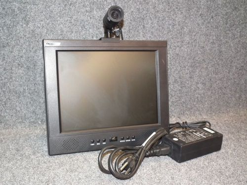 Diebold WDL-1040 Black S-Video D-Sub TFT LCD Color Monitor w/Camera, AC Adapter