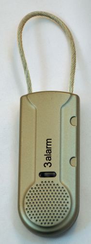 Alpha 3 alarm 3alarm cablelok 6&#034; cable lock sceamer rf security device silver for sale