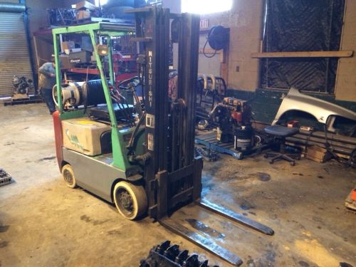 Mitsubishi Forklift 3K Lift 3 Stage Lp Tow Motor Cushin Tire Shop Garage Farm