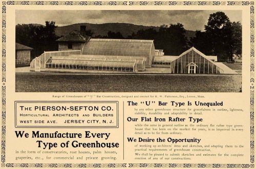 1905 ad u bar construction greenhouse pierson sefton agriculture arc3 for sale