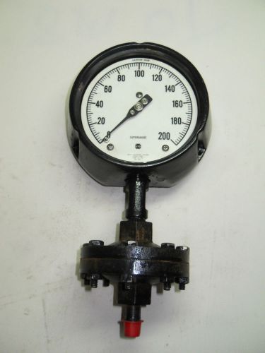 (X9-4) 1 USED US GAUGE 19028 PRESSURE GAUGE 0-200 PSI