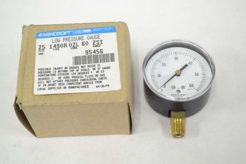 Ashcroft 25-1490a-02l 60 pressure 0-60zsi 2-1/2in 1/4 in npt gauge b339532 for sale