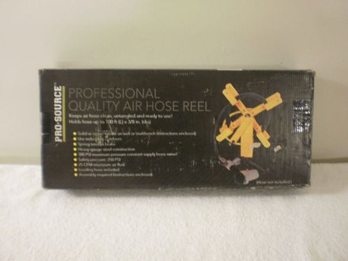 Pro source air hose reel w/ lead hose - 3/8&#034; x 100&#039; - manual - nib - wall mount for sale
