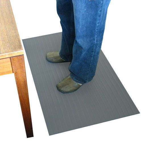ANTI FATIGUE MAT 2 FT X 3 FT GRAY 3/8 IN. THICK RIBBED