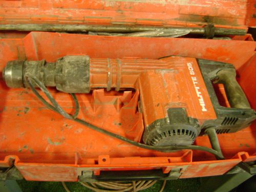 HILTI TE805 TE 805 DEMOLITION HAMMER  PLUS CASE &amp; 6 BITS