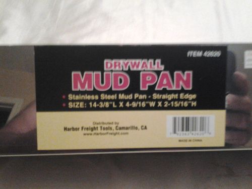 Harbour Freight Drywall Mud Pan 12&#034; Stainless Steel NEW