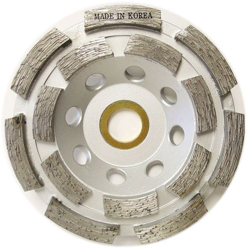 4” SUPREME Double Row Concrete Diamond Grinding Cup Wheel for Angle Grinder