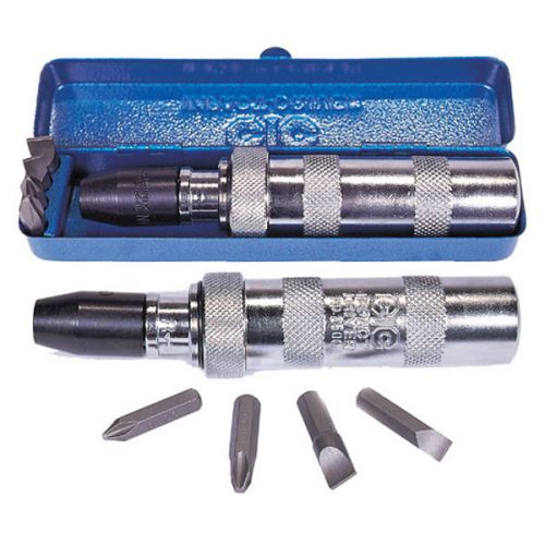 1/2 reversible impact screw driver wrench bits tool set with matal case &amp; 4 bits for sale