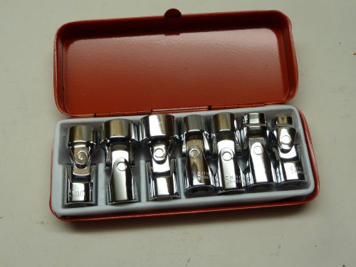 8pc 3/8&#034; dr. universal joint socket set with case metric for sale