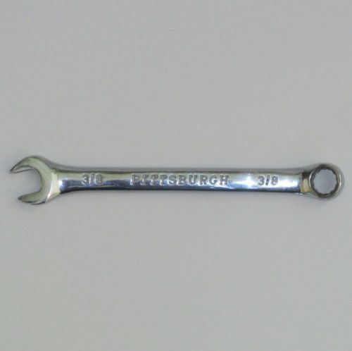 FULLY POLISHED 3/8&#034; COMBINATION BOX / OPEN WRENCH; CHROME PLATED VANADIUM STEEL