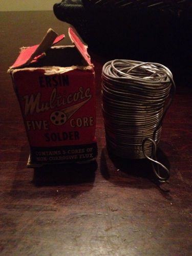 Vintage Ersin Multicore 5 Core  Soldering Wire Made England Non Corrosive Flux