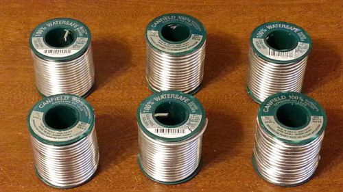 Canfield 100% Watersafe .125inch Dia. Lead Free Silver Solder 6-1LB Spools -NEW-