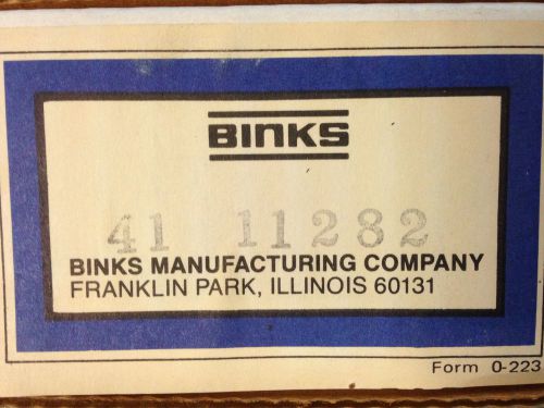 Binks pump repair kit 41-11282 for sale
