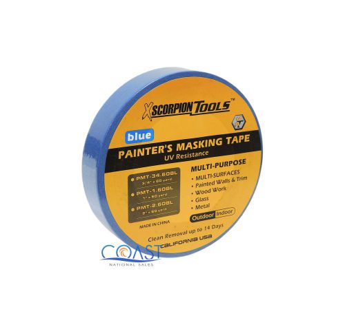 Multi-surfaces blue painter masking tape 3/4&#034; 180 feet pmt34.60bl - 1 pc for sale