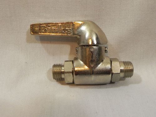 Binks 72-21611  3/8” 500 psi 1/4” nps (m) 1/4” npt (m) 2 way brass ball valve for sale