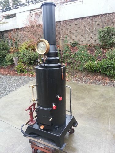 Massive new boiler for large steam engine hand pump whistle gauge brass off grid for sale