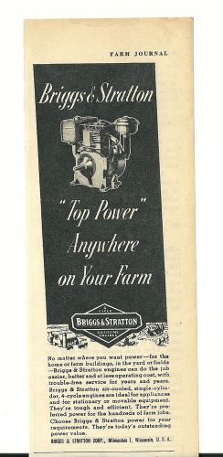 May.1949 Briggs &amp; Stratton Milwaukee,Wis.  Gasoline Engine ad