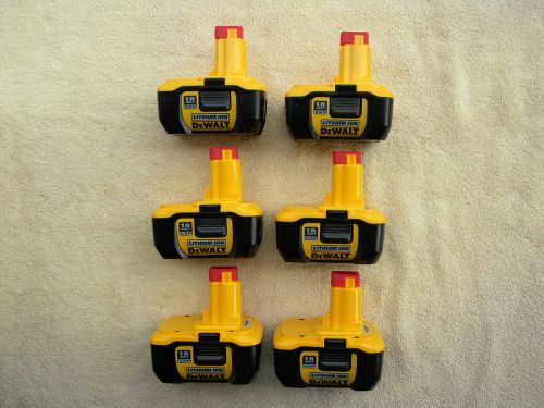 6 New GENUINE Dewalt DC9180 18V Lit-Ion Batteries For Drill, Saw 18 Volt XRP