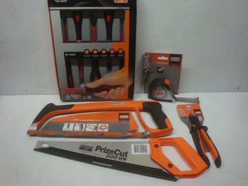 Bahco  handtool set screwdrivers 5m tape cutters hacksaw  &amp; prizecut saw for sale