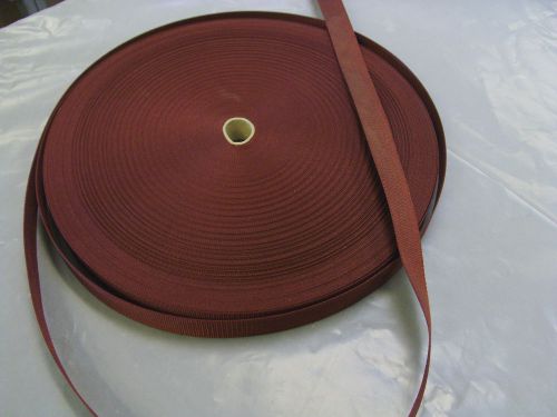 Strapping Nylon Webbing 1&#034; Wide Burgundy 100 Yd Roll Used For Leashes / Collars